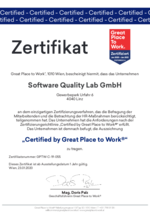 Zertifikat - Great Place to Work 2020