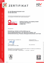ISO 9001 - Zertifikat 