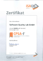 iSAQB Certified Professional for Software Architecture - Foundation Level (CPSA-FL) - Certificate